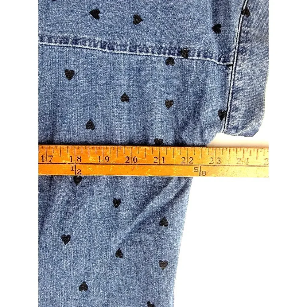 Madewell Denim Heart Tie Front Shirt XS NWT Cute Chambray - Picture 6 of 7